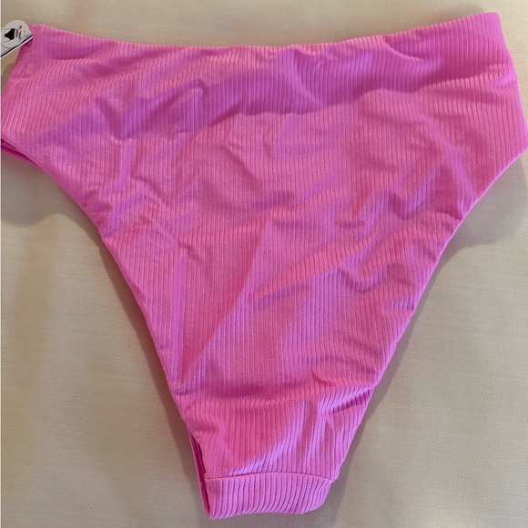 PINK Ribbed Bikini Bottoms - Picture 2 of 3